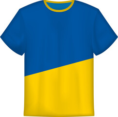 T-shirt design with flag of Ukraine.