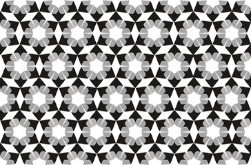 Pattern seamless black and white flowers. Background. 
