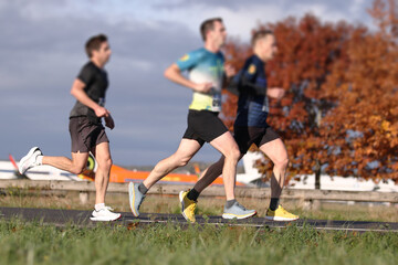 Obraz premium Groupe de coureurs, course à pied, running, marathon