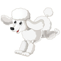 Cartoon happy dog isolated illustration for children