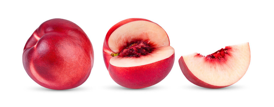 Nectarine fruit isolated on transparent png