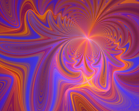 Abstract psychedelic fractal art background  with a wavy zig-zag or zipper effect.
