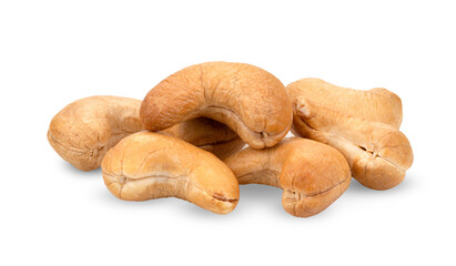 Roasted cashew nuts isolated on transparent png