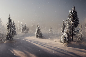 Obraz premium Christmas card, screensaver. AI render