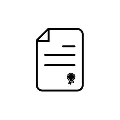 Document icon in trendy flat style isolated on background