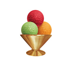 glace, 3 boules, coupe, sorbet, frais, dessert, sucré, crème glacée, délicieux, parfum, pistache, orange, cassis