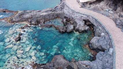 Abama beach, Tenerife, Spain - perfect lonely spot with natural pools and white sand