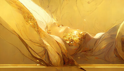 Gold Royal background. AI render