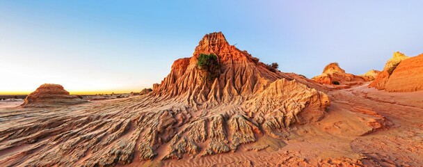 Desert landforms scenic panorama