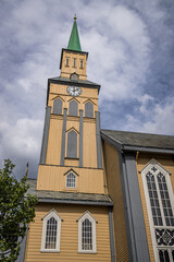 Fototapeta na wymiar Tromso Cathedral (Tromsø domkirke), Tromso, Norway