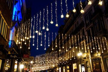 Fototapeta na wymiar Bruxelles, December 2021: Visit the beautiful city of Bruxelles in Belgium during the festive season 