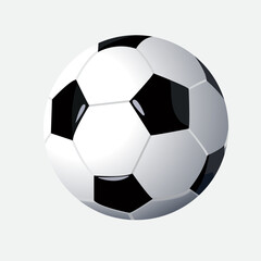 Vector soccer ball on  isolated white background