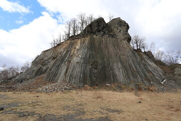 Natural monument basalt rock in Czech Switzerland