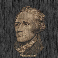 Portrait of U.S. president Alexander Hamilton