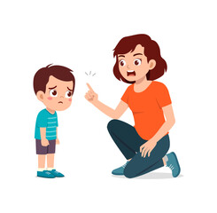 Obraz premium mother angry to kid because of bad attitude