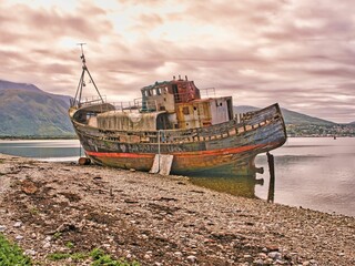 Wreck of Trawler in Loch Linnie