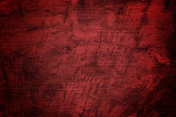 Naklejka premium A textured background featuring deep red tones with a distressed, grunge appearance. The surface shows scratches and uneven patterns, creating a vintage feel.