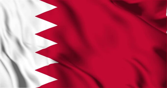 flag of bahrain.  bahrain flag background.  video of bahrain flag 4k