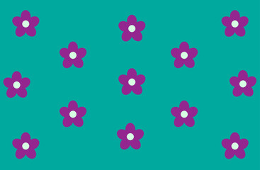 Purple flower pattern.