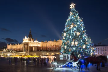 Selbstklebende Fototapete Krakau Cracow Christmas Market
