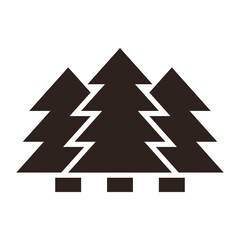 Obraz premium Fir forest, coniferous tree, fir icon