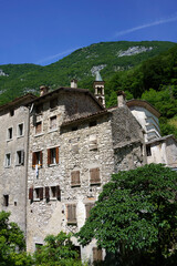 Mountain landscape at Termine di Cadore, on the cycleway