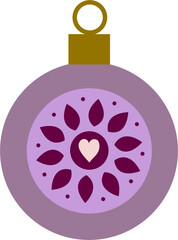 Modern Purple Christmas Bulb