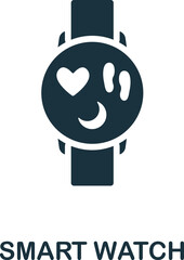 Smart Watch icon. Monochrome simple Smart Technology icon for templates, web design and infographics