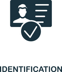 Identification icon. Monochrome simple Smart Technology icon for templates, web design and infographics