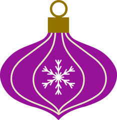 Purple Snowflake Christmas Tree Ornament