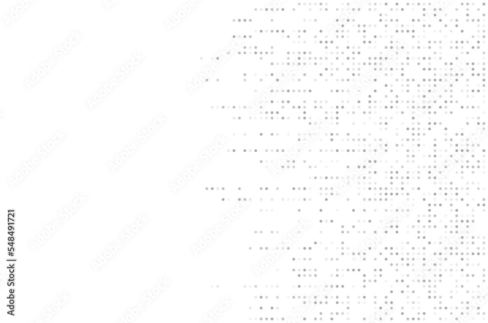 Poster digital technology background. digital data dots gray pattern pixel background