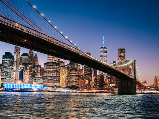 Fototapeta na wymiar New York City skyline from Brooklyn - Dumbo