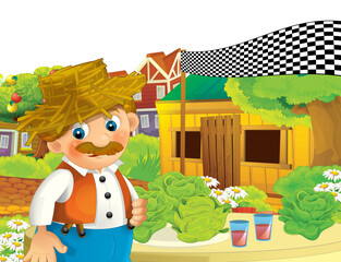 cartoon farm illustration isolated illustation for children