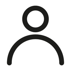 Poeple or user profile icon on white background. Vector illustration. EPS 10.