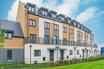 Fototapeta na wymiar Housing development in St Neots Cambridgeshire