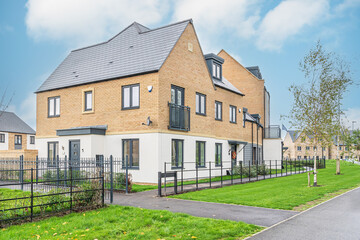 Fototapeta na wymiar Housing development in St Neots Cambridgeshire