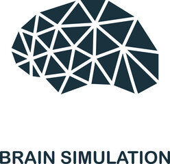 Brain Simulation icon. Monochrome simple Smart Technology icon for templates, web design and infographics