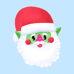 Santa claus elf with chalk effect