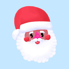 Black Santa Claus with chalk effect
