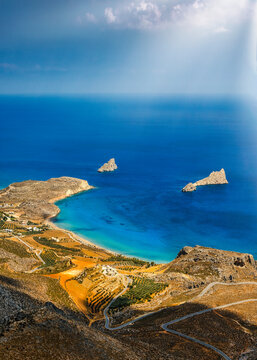 CRETE ISLAND, GREECE. Xerokambos beach.