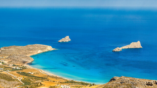 CRETE ISLAND, GREECE. Xerokambos beach.
