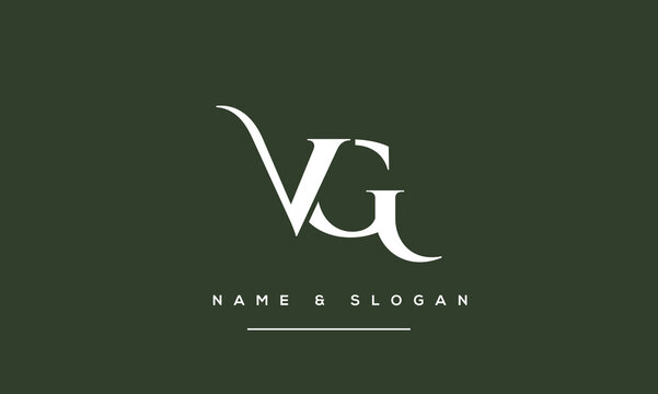 VG,  GV,  V,  G  Abstract  Letters  Logo  Monogram