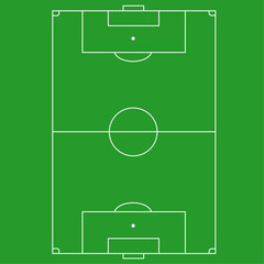 soccer field with grass and line. Flat design illustration vector.