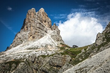 Beautiful landscape of famous range of mountains in Dolomites, Italy