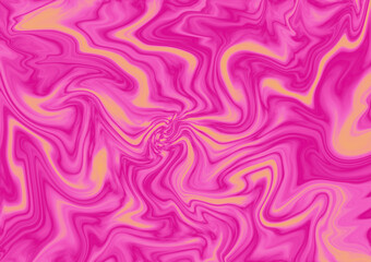 Fototapeta na wymiar Abstract liquid swirl background, pink and yellow color, aesthetic Illustration template design for wallpaper, poster, banner, website.