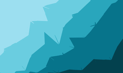 silhouette of a foothills