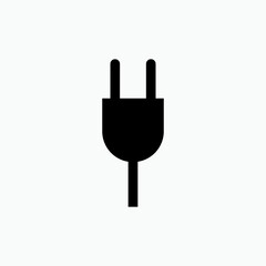 Plug Icon - Vector Sign and Symbol for Design, Presentation, Website or Apps Elements.         