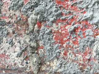 Concrete with red