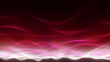 Abstract background with a dinamic wave. Big data. Network connection structure. 3D rendering.