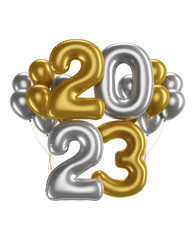 New Year Metallic Balloons 2023